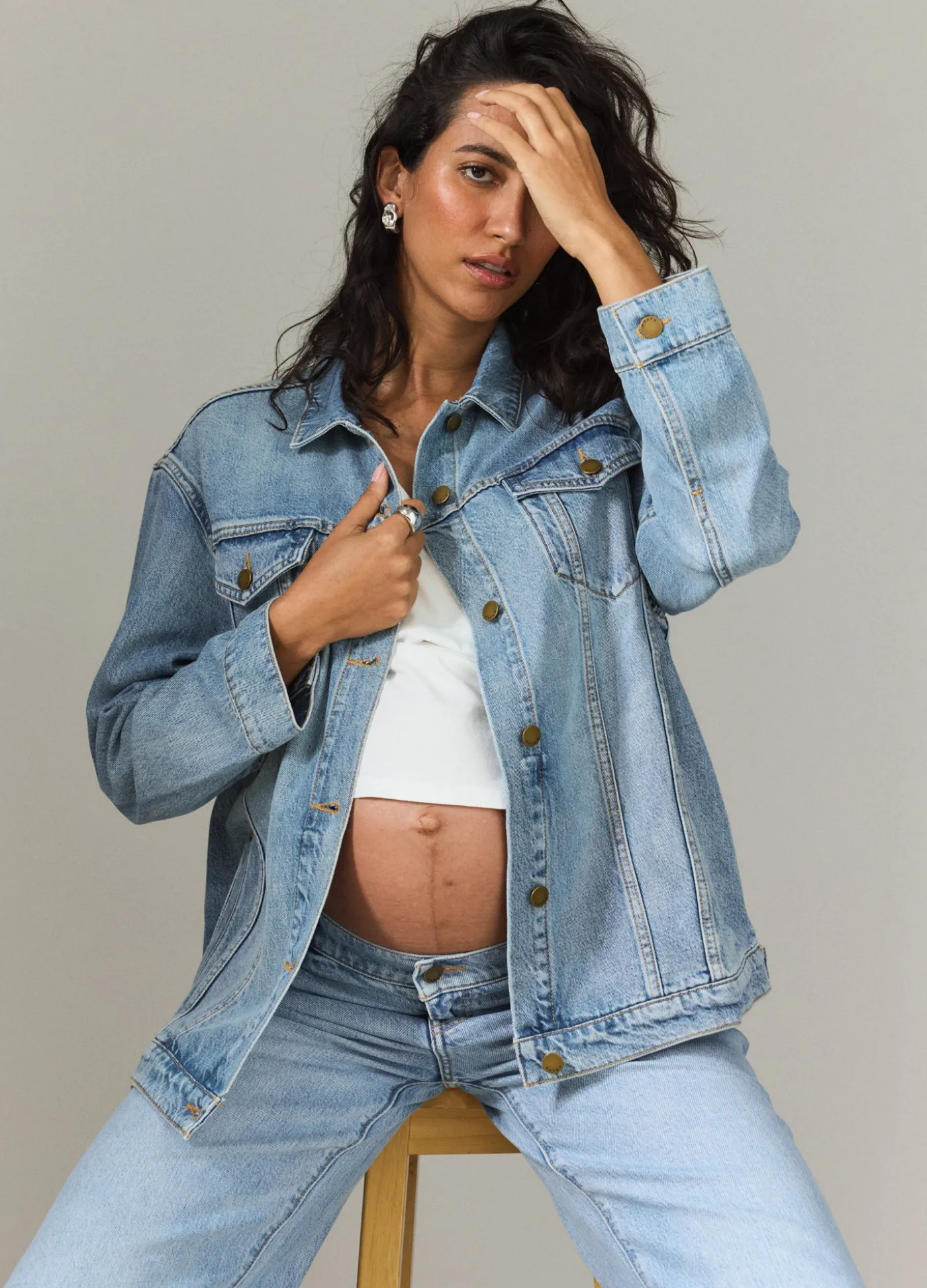 The Classic Maternity Jean Jacket