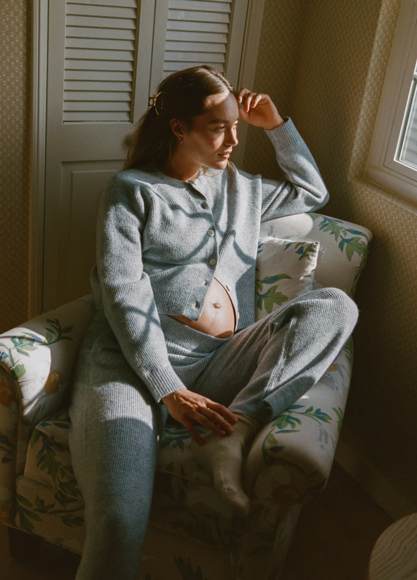 The Cozy Waffle Crop Pant