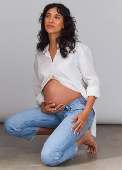The Crop Maternity Jean