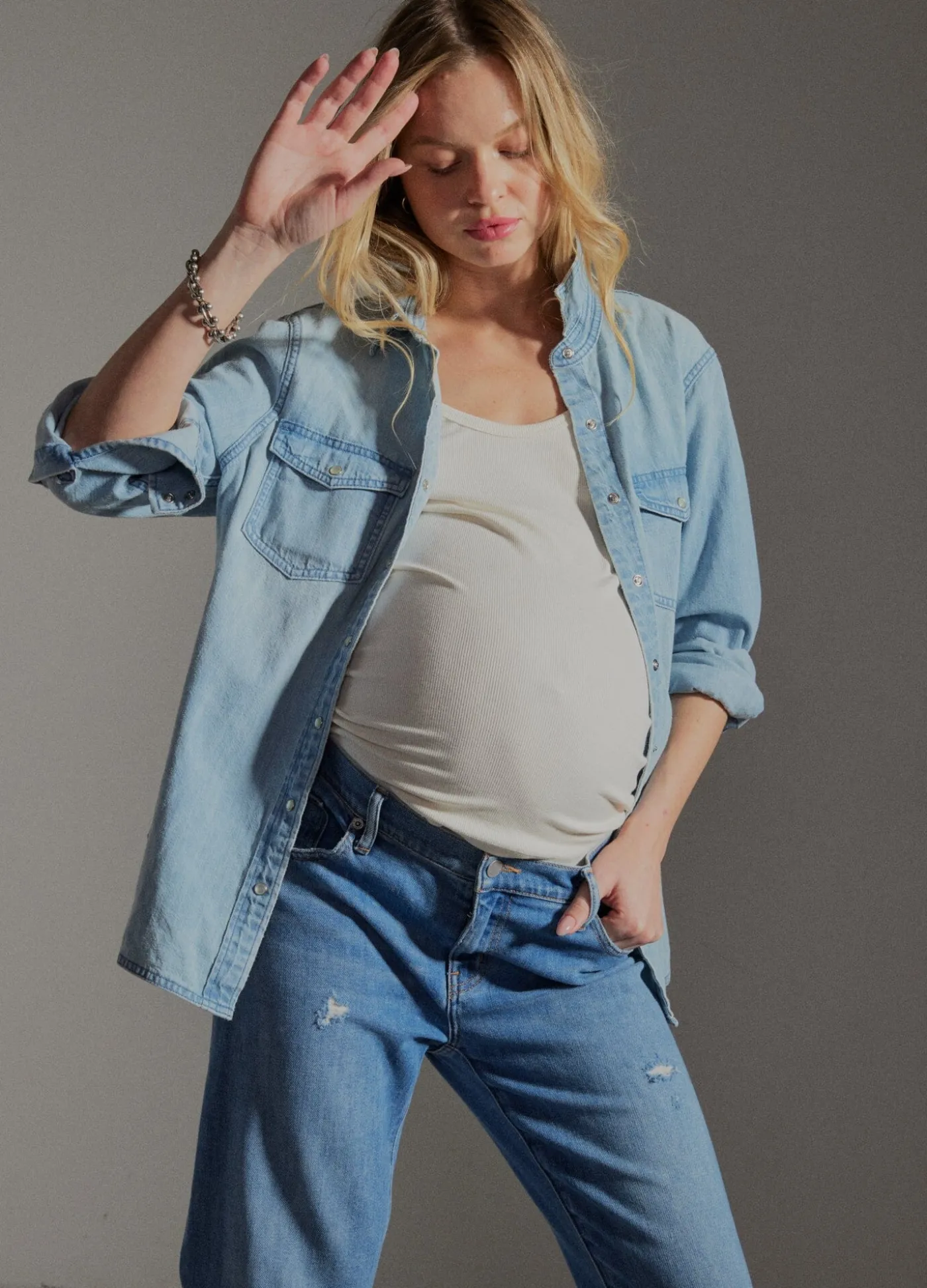 The Denim Maternity Shirt