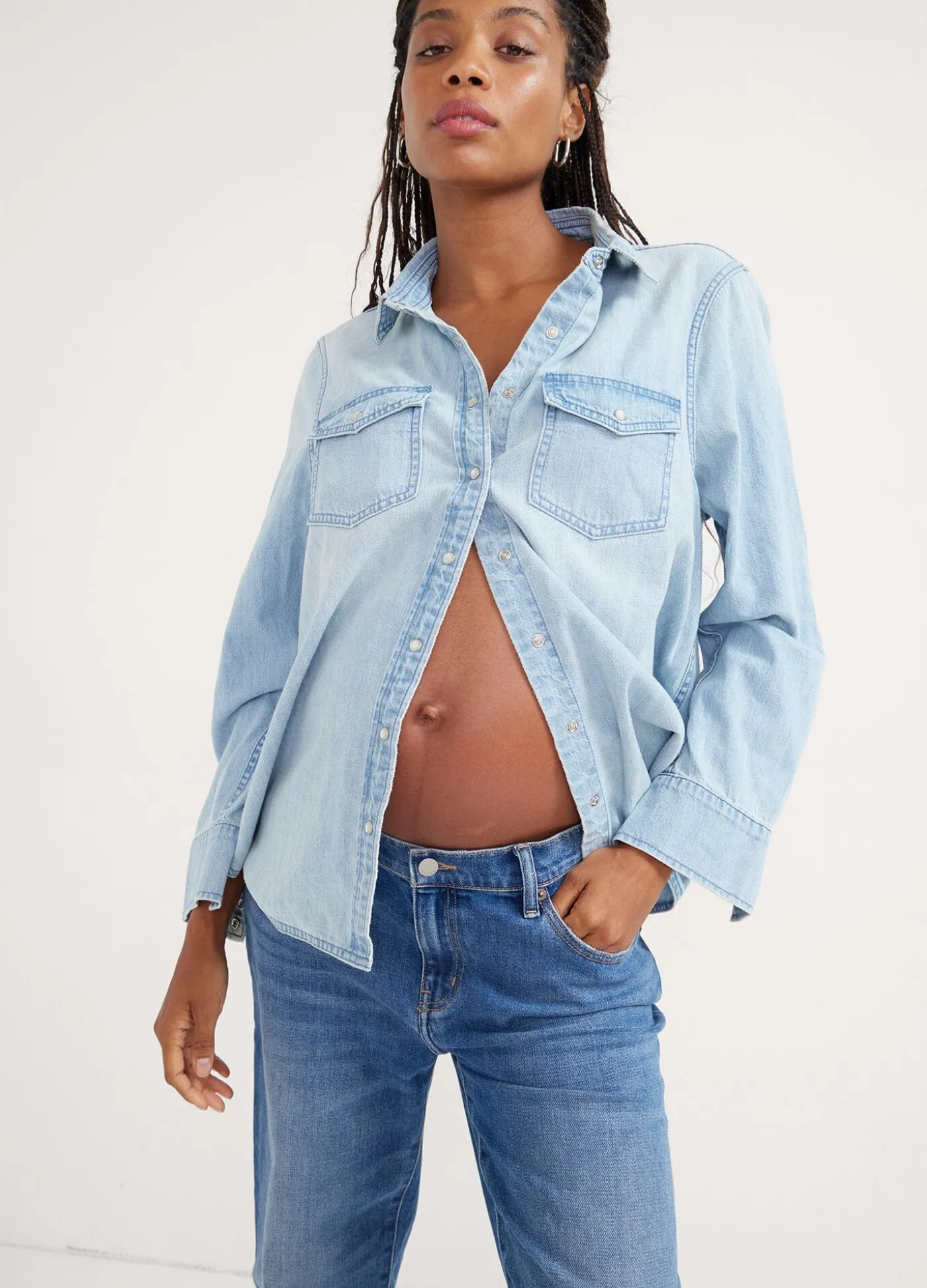 The Denim Maternity Shirt