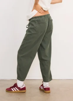 The Drapey Denim Barrel Pant