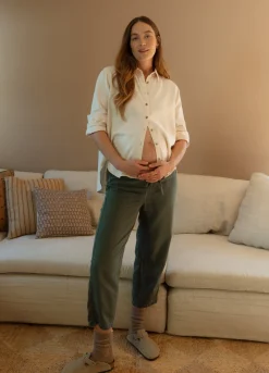 The Drapey Denim Barrel Pant