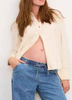 The Drapey Denim Boyfriend Shirt
