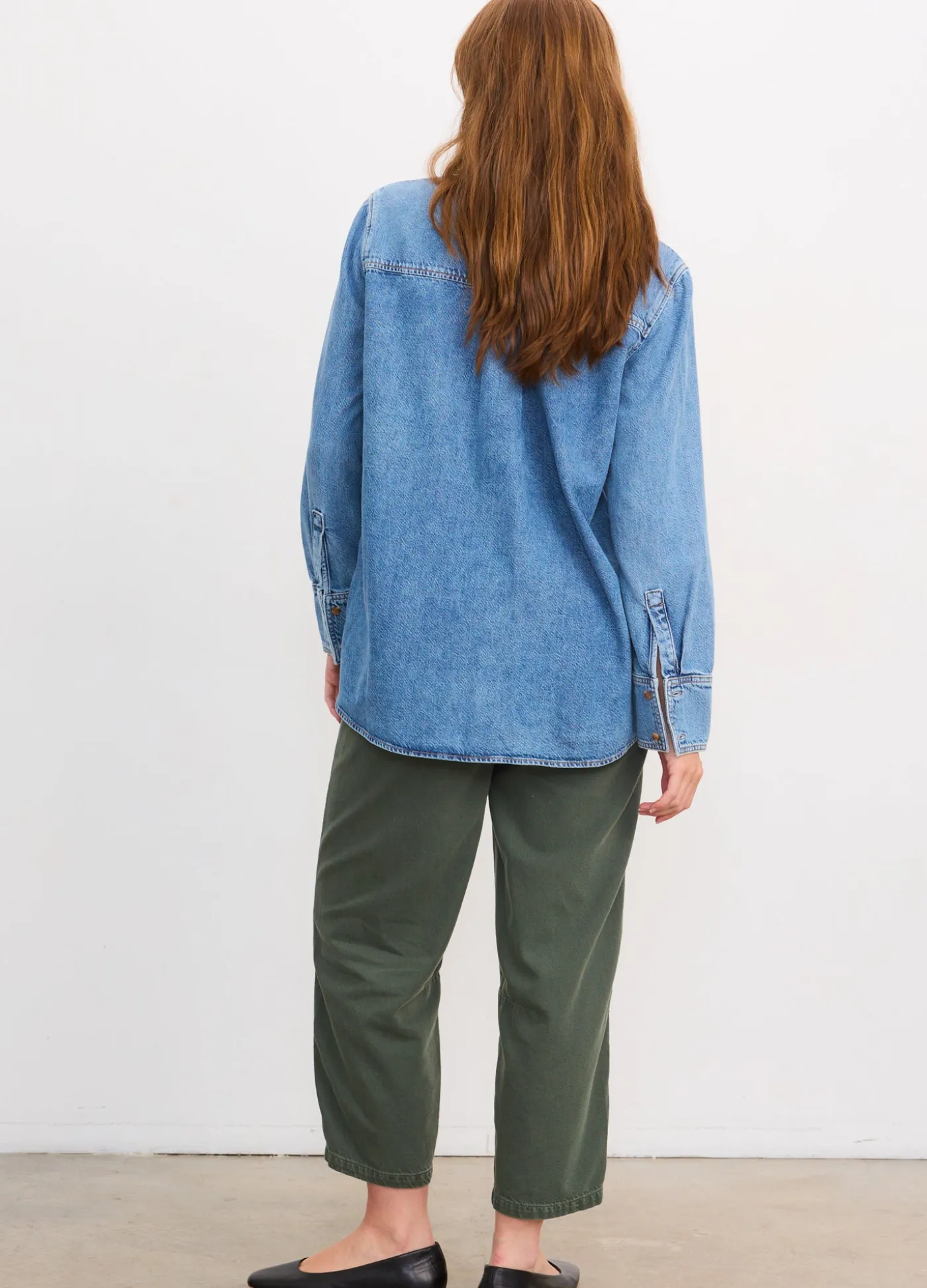 The Drapey Denim Boyfriend Shirt