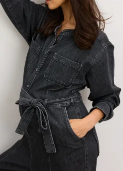 The Drapey Denim Jumpsuit