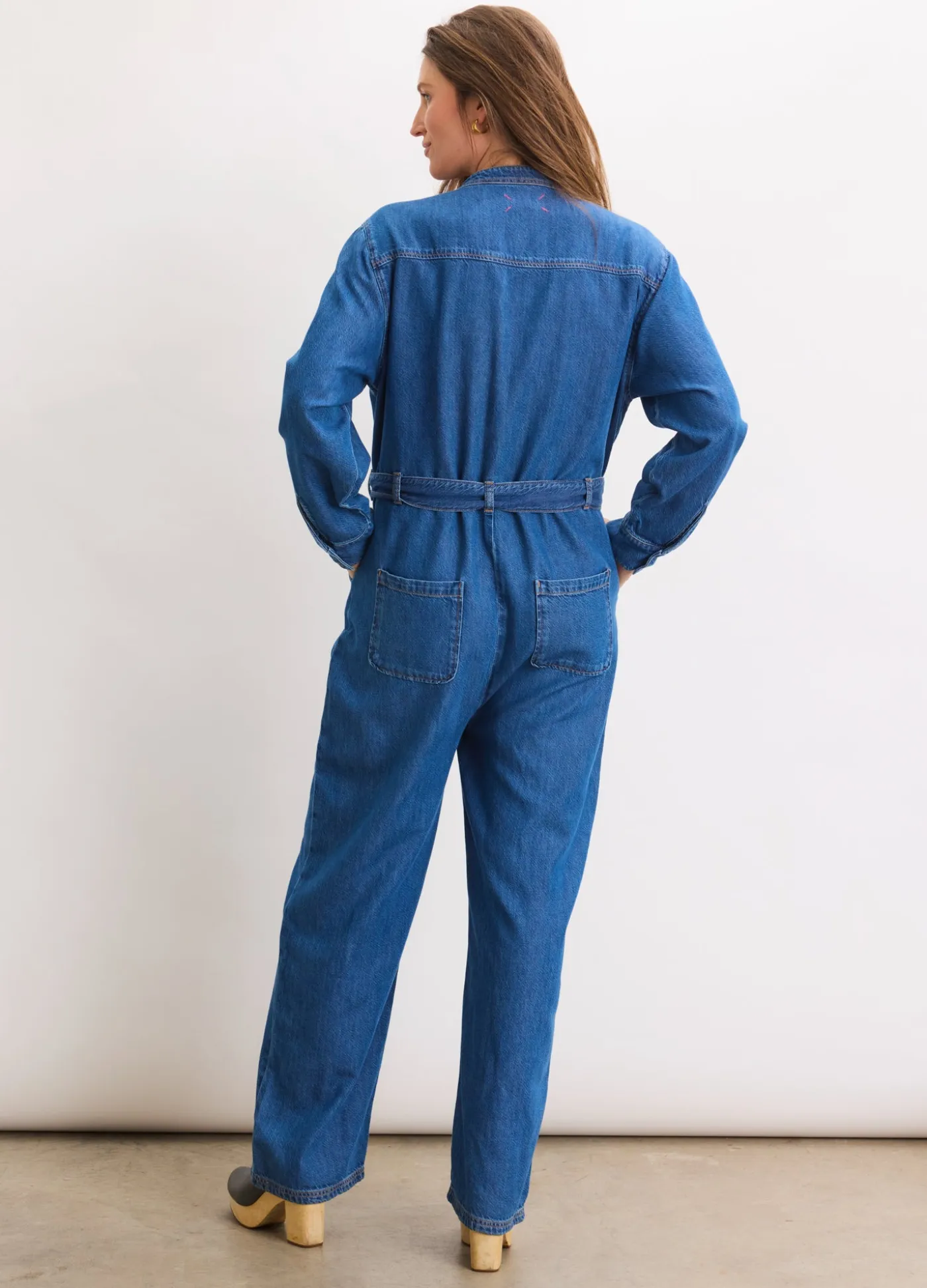 The Drapey Denim Jumpsuit