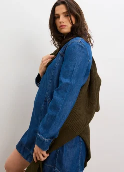 The Drapey Denim Mini Dress