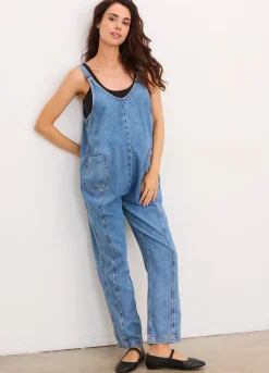 The Drapey Denim Nora Jumpsuit