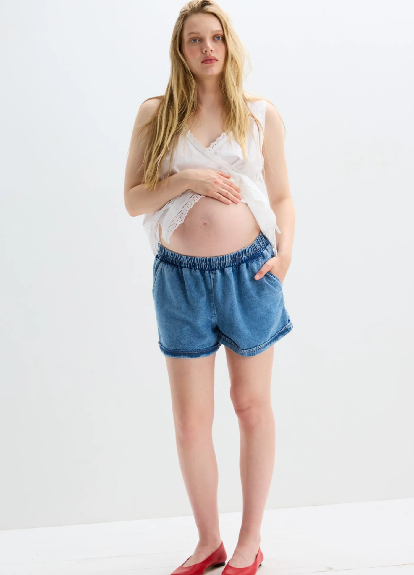 The Drapey Denim Short