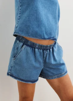 The Drapey Denim Short
