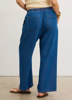 The Drapey Denim Wide Leg Pant