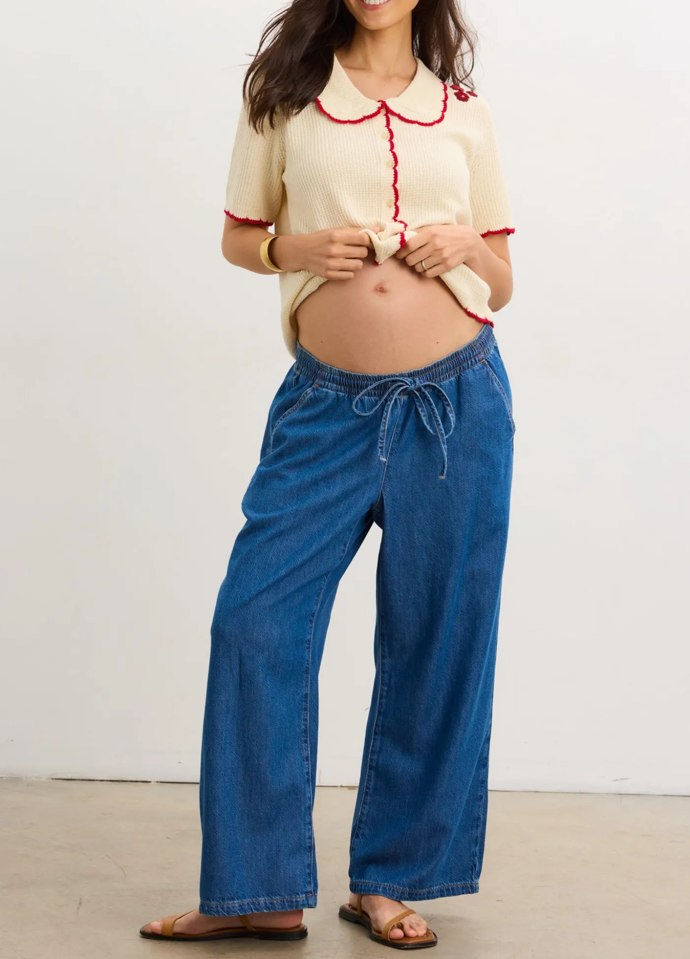 The Drapey Denim Wide Leg Pant