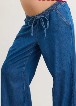 The Drapey Denim Wide Leg Pant