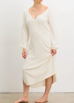 The Long Sleeve Pointelle Nightgown