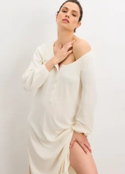 The Long Sleeve Pointelle Nightgown