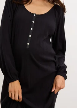 The Long Sleeve Pointelle Nightgown