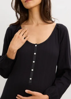 The Long Sleeve Pointelle Nightgown