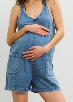 The Nora Denim Romper