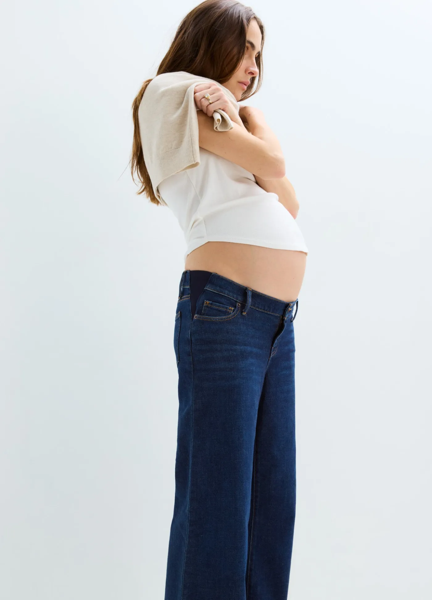 The Relaxed Wide Leg Maternity Jean