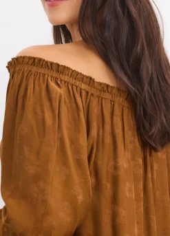The Samantha Off-The-Shoulder Jacquard Mini Dress