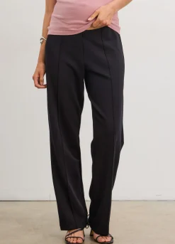 The Seamed Stretch Straight-Leg Work Pant