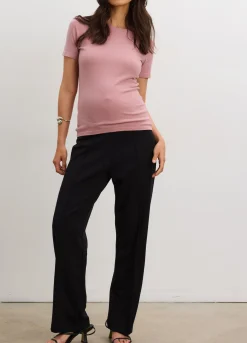The Seamed Stretch Straight-Leg Work Pant