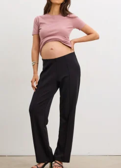 The Seamed Stretch Straight-Leg Work Pant