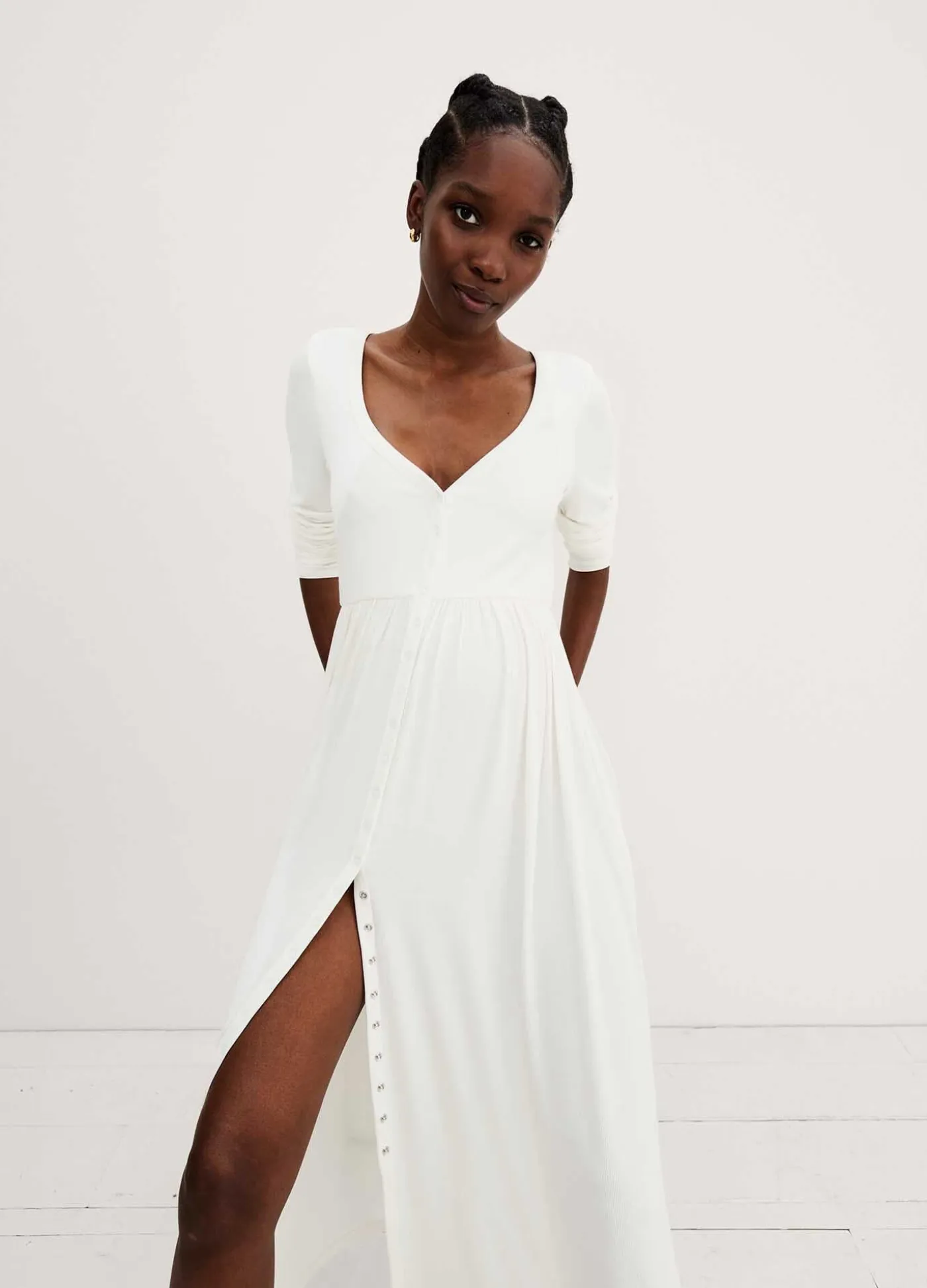 The Softest Rib Nursing Dress