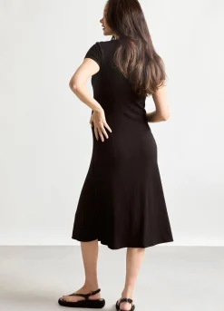 The Softest Rib Nursing Midi Dress