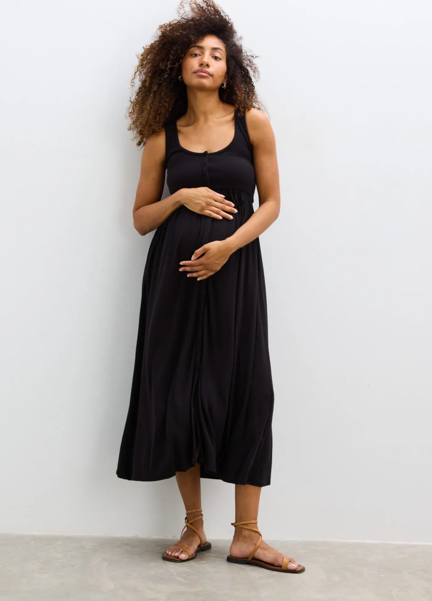 The Softest Rib Nursing Tank Dress