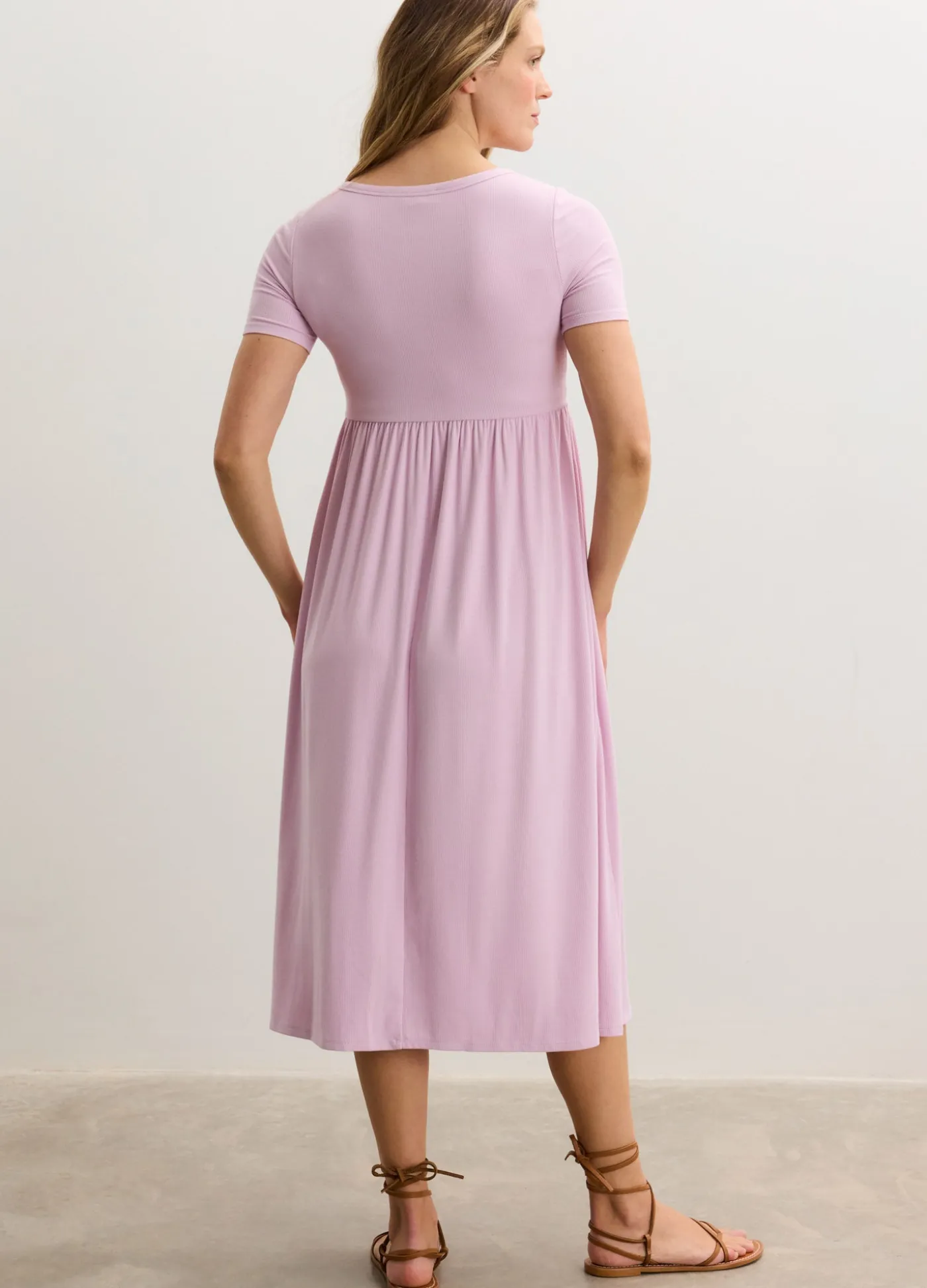 The Softest Rib Side Seam Nursing Maxi Dress
