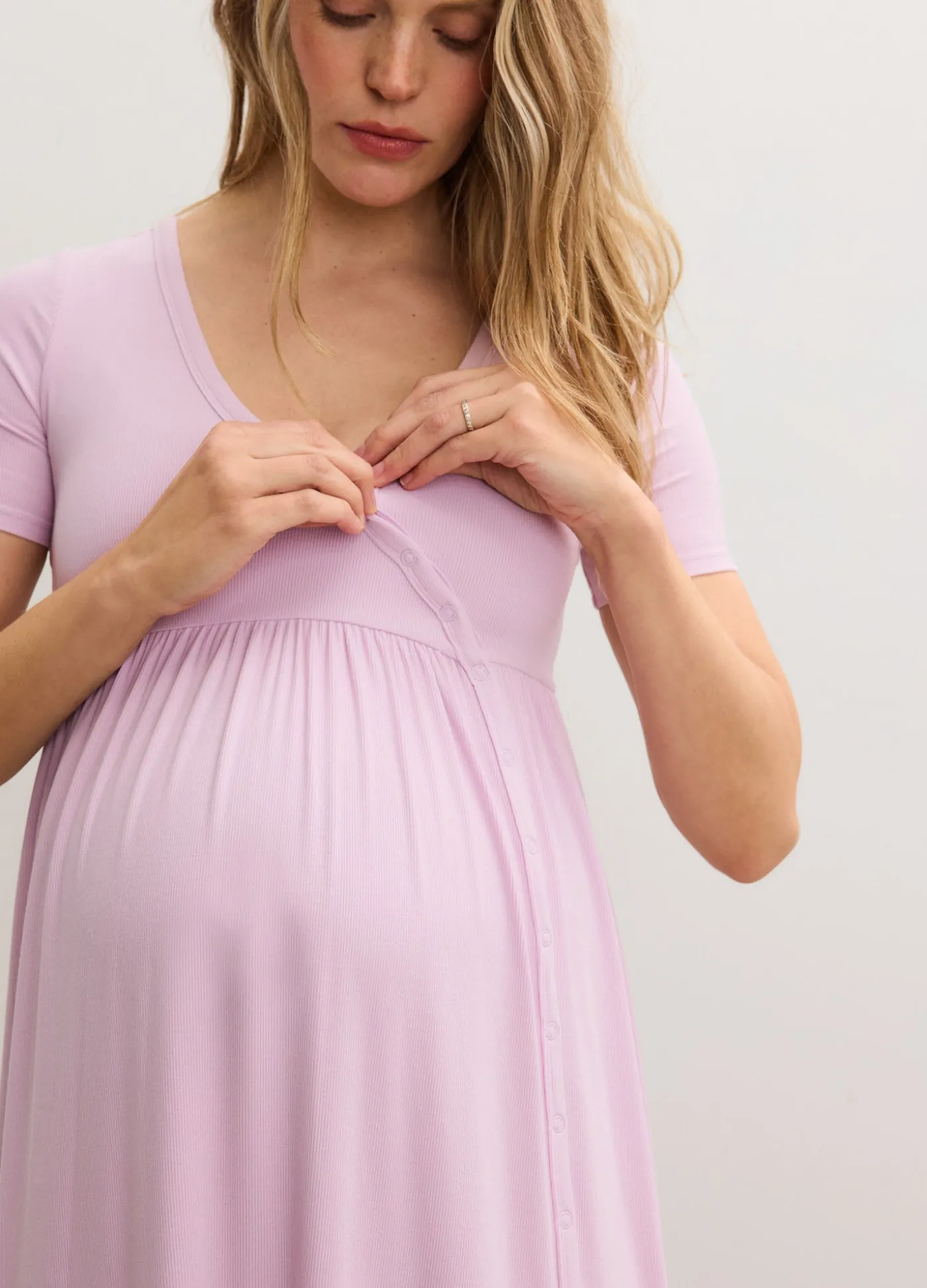 The Softest Rib Side Seam Nursing Maxi Dress