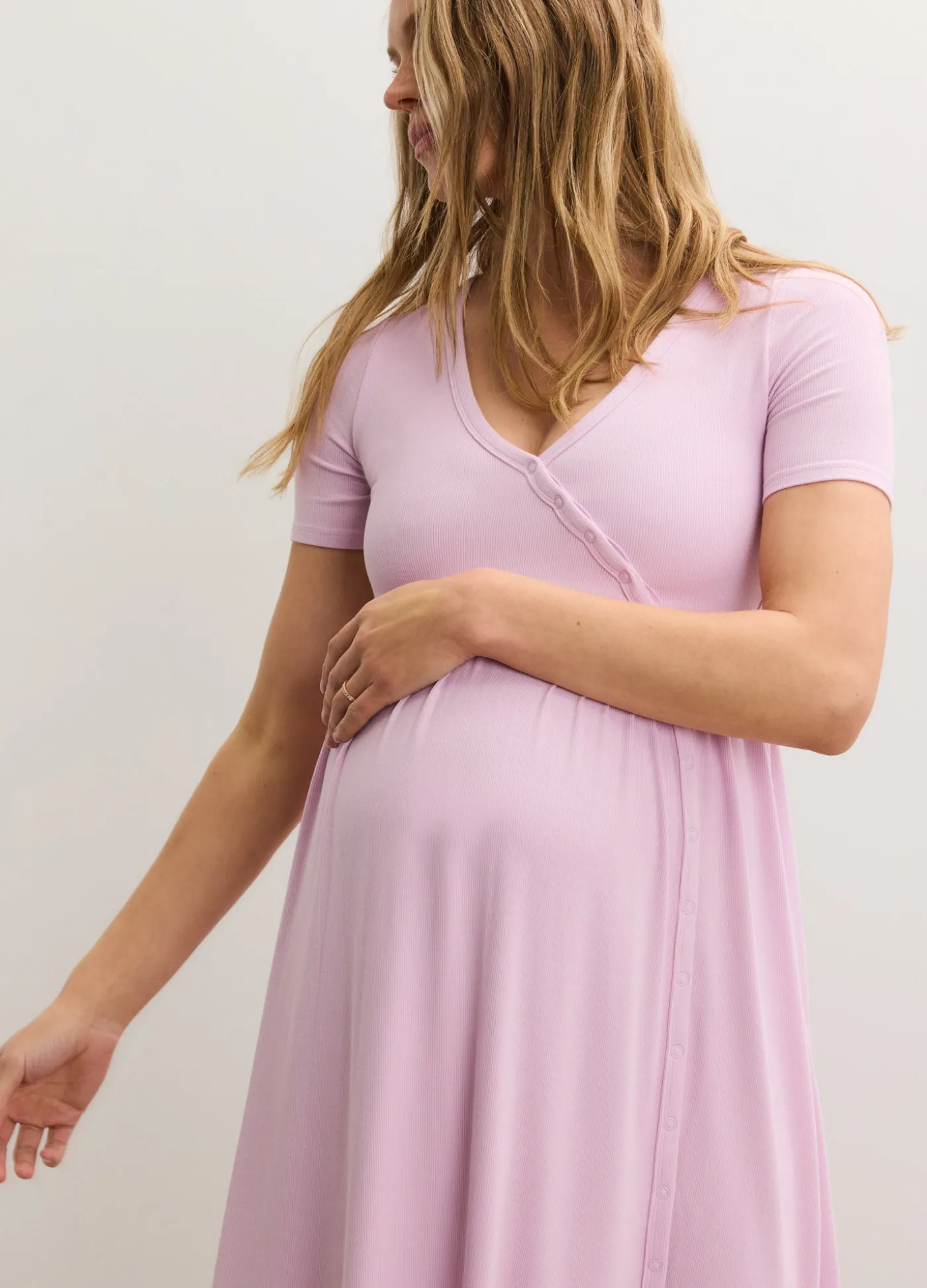 The Softest Rib Side Seam Nursing Maxi Dress
