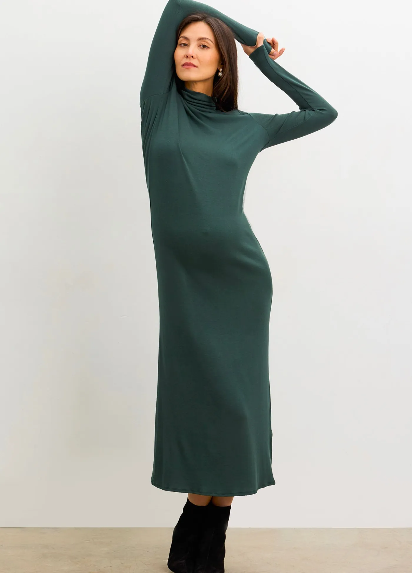 The Softest Rib Turtleneck Dress