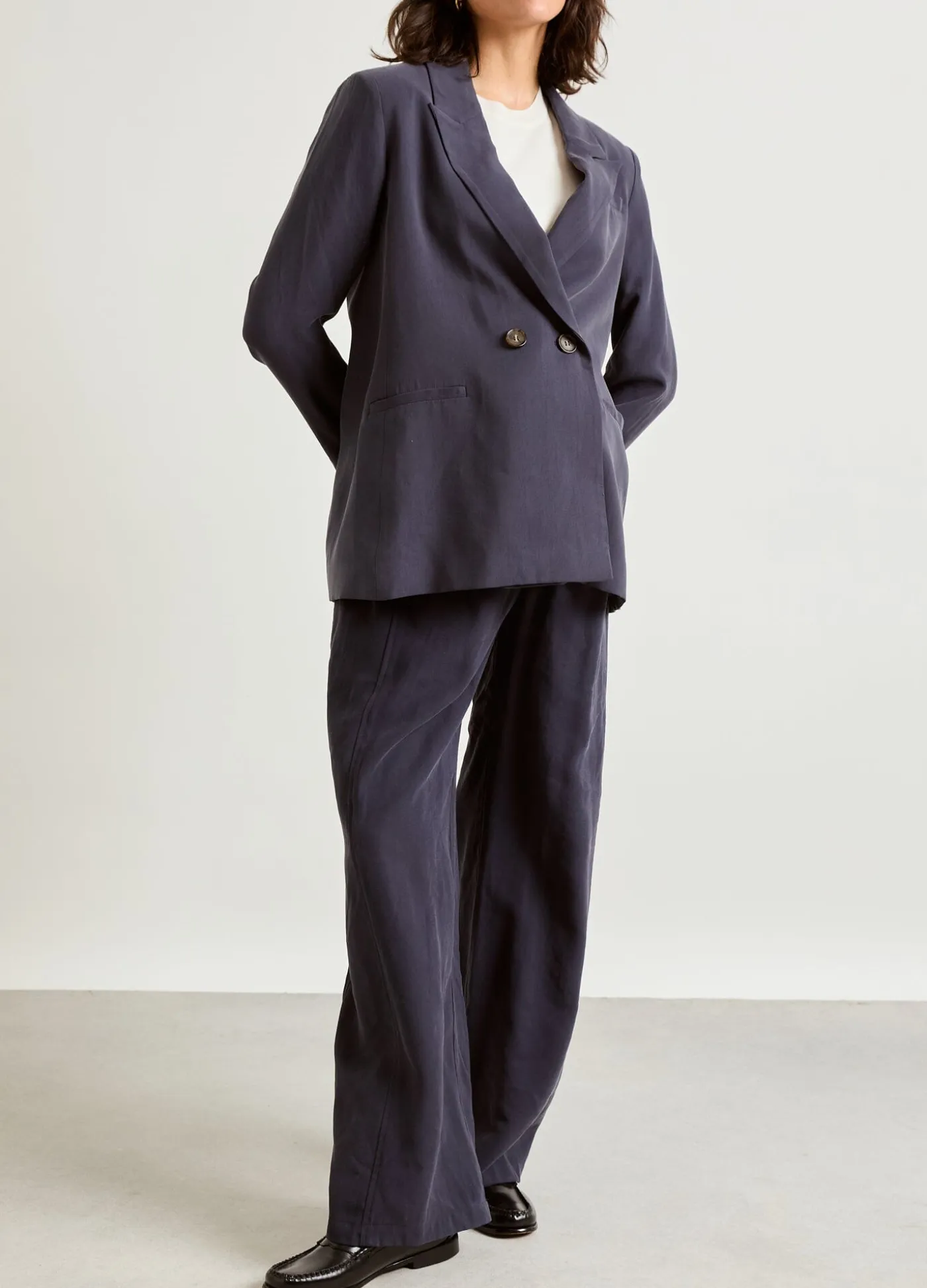 The Soft Tailored Twill Blazer