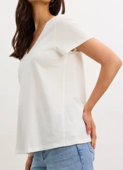 The Washed Cotton Vneck Tshirt