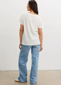 The Washed Cotton Vneck Tshirt