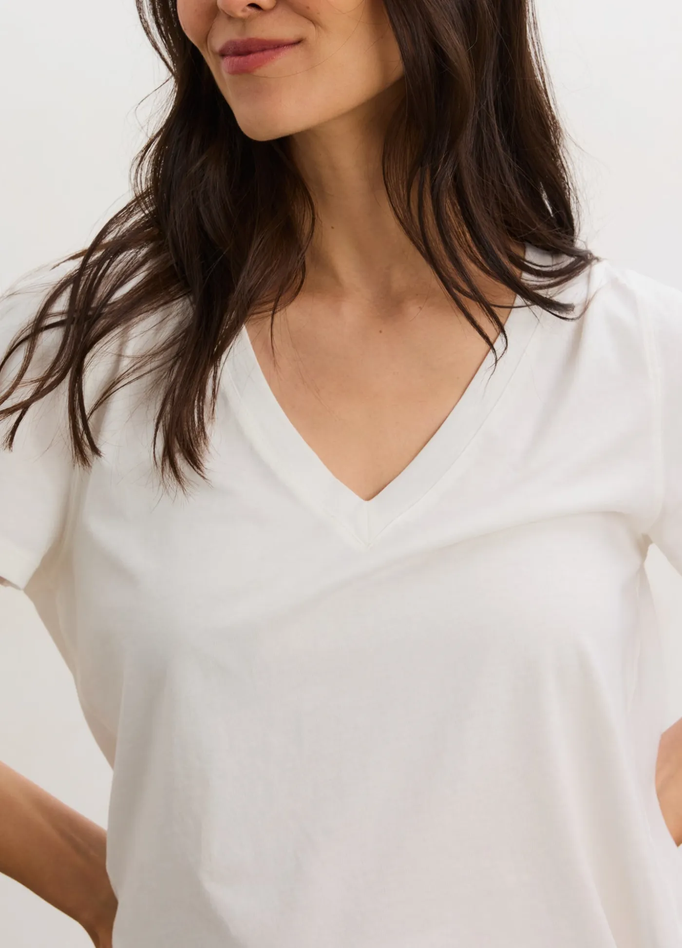 The Washed Cotton Vneck Tshirt