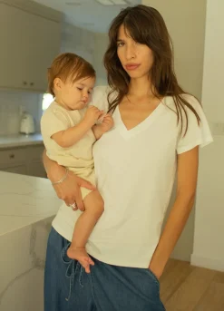 The Washed Cotton Vneck Tshirt