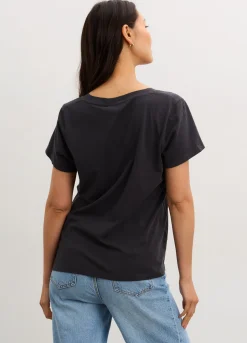 The Washed Cotton Vneck Tshirt